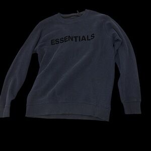 Fear of God Essentials  blue ribbed Sweatshirt Sz Large